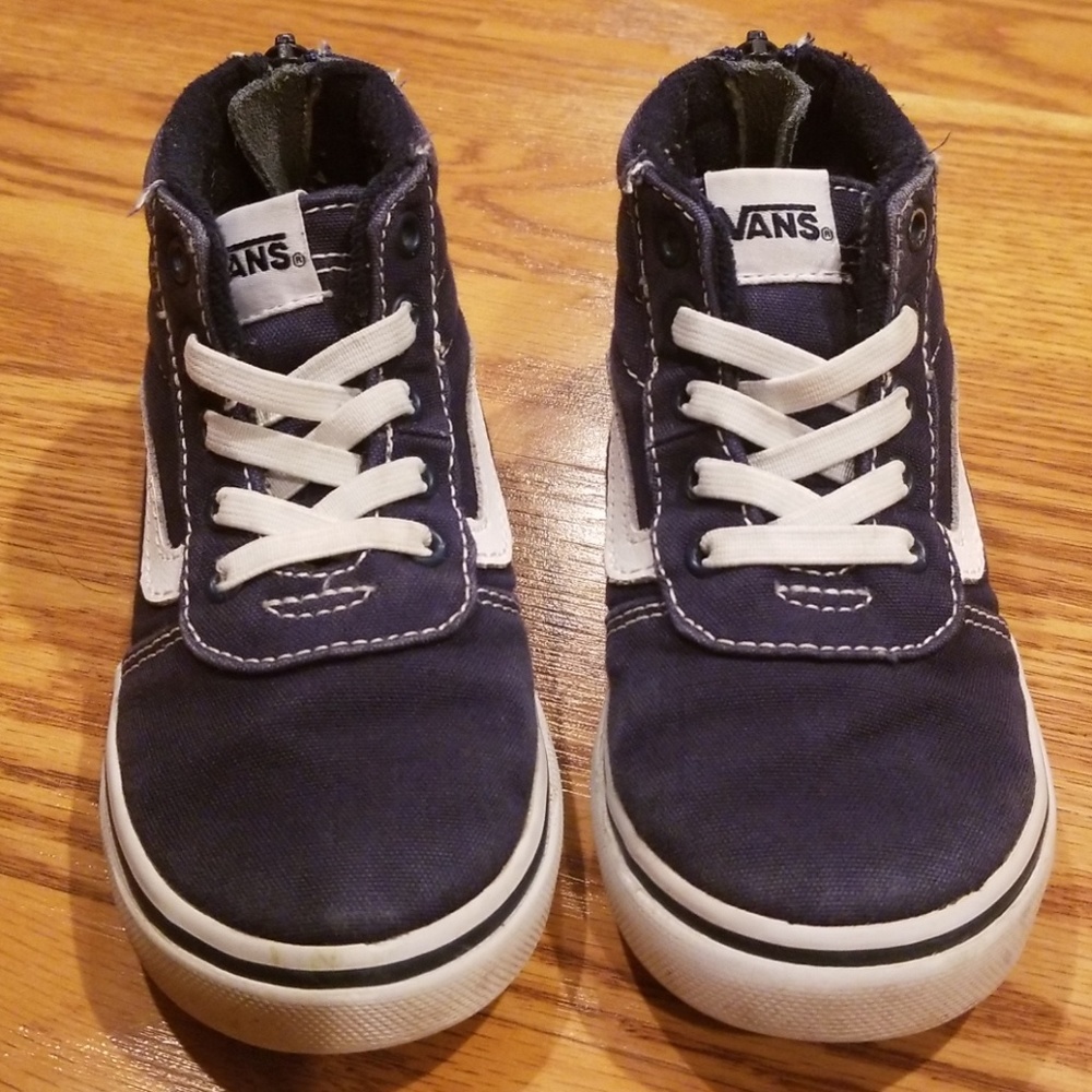 Toddler navy Van's shoes